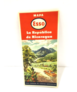 STANDARD OIL COMPANY ESSO LA REPUBLICA DE NICARAGUA ORIGINAL FOLDING ROA... - $47.45