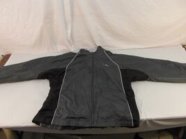 Adult Men's Reebok Gray White Full Zipper Jacket Windbreaker Polyester 3... - $26.40