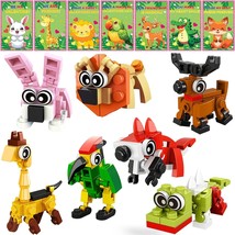 Valentines Day Gifts for Kids 28 Packs Valentines Cards with Animal Building Blo - £39.20 GBP