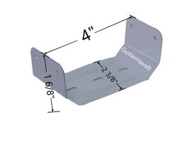 Package of 10 - 3&quot; x 4” Inch Hidden Gutter Downspout Clips White - $315.18 MXN