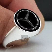 Bague Mercedes Benz, argent sterling 925, dernier design 3D, homme Mercedes - £60.39 GBP