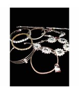 Really beautiful vintage women&#39;s rhinestone bracelet bundle - $518.50 MXN