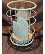 Vintage M. Kamenstein Green Metal Leaf Holder Decorative Tabletop Rack - $26.25 CAD