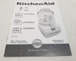 KitchenAid Chef&#39;s Chopper Series Instructions KFC3100 - £7.89 GBP