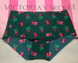 VICTORIA&#39;S SECRET PINK NO SHOW SHORTIE BOYSHORT DARK GARDEN PLANT PRESENT L - $12.86
