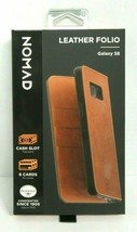 NEW Nomad Leather Folio Phone Case BROWN for Samsung Galaxy S8 Rugged Patina - £9.73 GBP