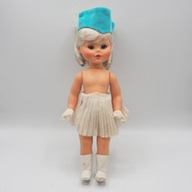 Italy Furga Doll 1960&#39;s 14&quot; w/ Blue Hat &amp; White Vinyl Boots - $87.43