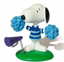 Snoopy Figurine bobblehead nodder vtg Danbury Mint Peanut cheer leader miniature - £23.70 GBP