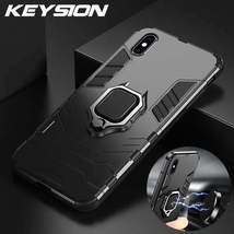 KEYSION Shockproof Armor Case For iPhone XR iPhone X Xs Xs Max Stand Holder Car  - £9.68 GBP+