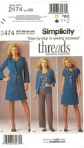 Simplicity 2474 Women's Dress, Top, Pants, Jacket, Knit Cardigan 20W-28W UNCUT - $10.47