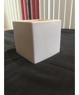 Contemporary Square Ceramic Cube Table Vase/ Centerpiece  White - $4.95