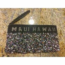 5&quot; By 9&quot; Maui Hawaii Multi Color Bead Zip Coin Purse Handmade - £27.25 GBP