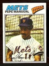 New York Mets Pepe Mangual 1977 Topps # 552 Vg - £0.40 GBP