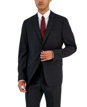 AX Armani Exchange Mens Wool Blazer Grey With Merlot Windowpane 44L - $119.88