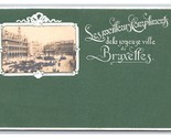 Applicato Foto Greetings Bruxelles Belgio Unp Goffrato DB Cartolina I20 - £9.95 GBP