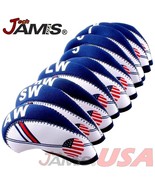 10 pcs Golf Head Cover Club Iron Head Covers Protect set Neoprene US USA Flag  - $15.90