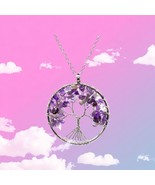 Amethyst Gemstone Tree of Life Necklace - €11,08 EUR+