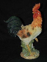 Classic Style Rooster Resin Figurine Country Kitchen Centerpiece Farm Sh... - $39.59