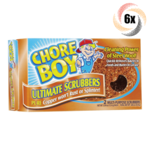 6x Boxes Chore Boy Ultimate Pure Copper Scrubbers | 2 Per Box | Fast Shipping! - £17.68 GBP