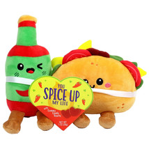 Frankford Taco &amp; Hot Sauce Valentine&#39;s Day Date Night Plush Toy Gummy Ca... - $265.89 MXN