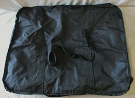 Large Black Nylon Black Rubber Lined Duffle Bag 24&quot; L x 12&quot; W x 18&quot; H  - £31.65 GBP