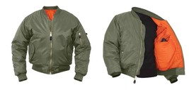 MA-1 Concealed Carry OD Green Military Flight Jacket Bomber Coat 77350 R... - $65.65+
