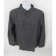 Hurley Men&#39;s Ultra Soft Button Down Gray Shirt XXL NWT - £14.02 GBP