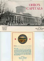 Ohio&#39;s Capitols Booklet and Landmarks and Symbols Brochures 1950&#39;s - £22.08 GBP