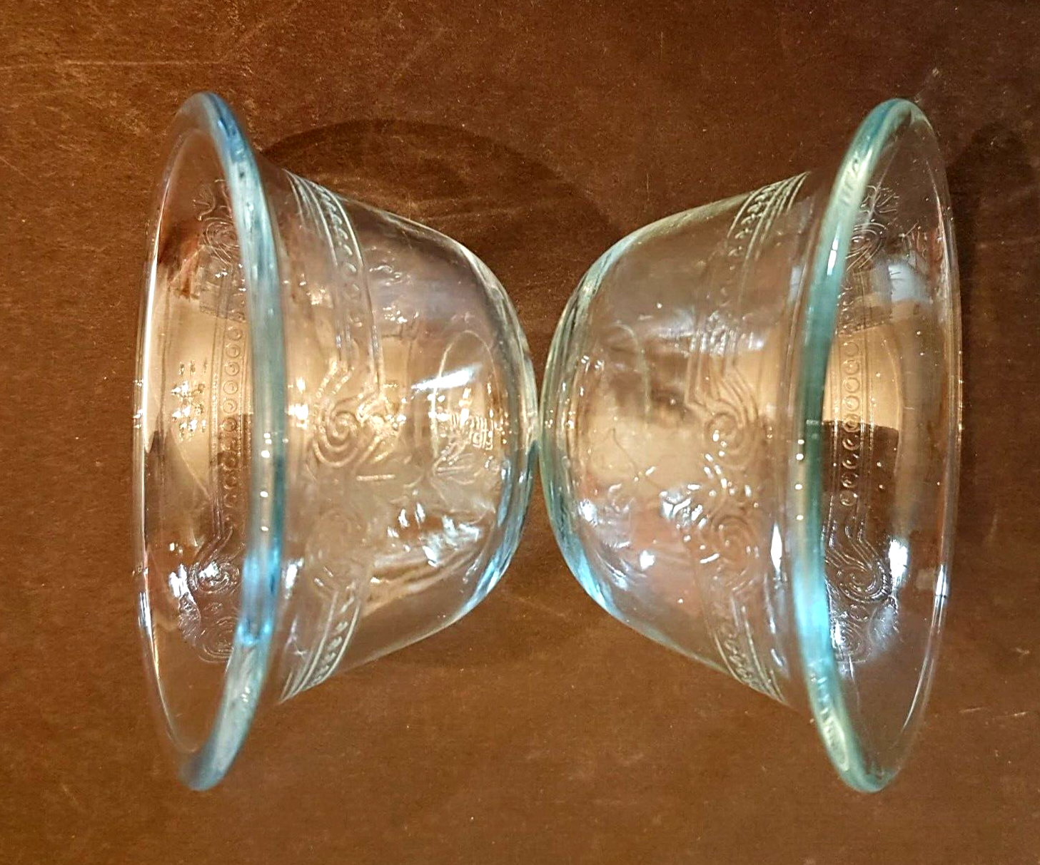 Philbe Sapphire Blue Ramekin LOT ANCHOR HOCKING Ovenware 3.75&quot; Glass Cus... - $15.78