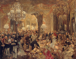 painting Giclee Art Adolph von Menzel The Dinner at the Ball Repro on Print - £6.78 GBP+