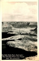 RPPC Asciutto Falls Stato Park Columbia Fiume Wa Washington Unp Cartolina - £3.83 GBP