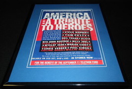 2001 America Tribute to Heroes Concert Framed 11x14 ORIGINAL Advertisement U2 - £27.68 GBP