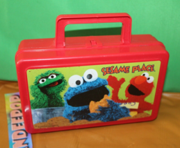 Vintage Whirley Industries Sesame Place Workshop Plastic Lunchbox With H... - $19.79