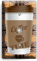 Coffee Time Paper Cup Phone Telephone Cover Plates Room Kitchen Cafe Shop Decor - $13.01