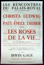 Original Poster France Opera Christa Ludwig Deiber Irwin Gage 1982 ROSES LA VIE - £43.78 GBP