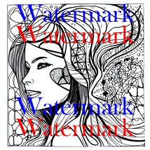 Lovely Lady - Single Page Digital Coloring Books: Downloadable PNGs for Convenie - £2.39 GBP