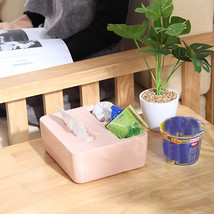 Eco-friendly Wheat Straw Desktop Sundries Organizer Tissue Box with Cover  - £22.38 GBP