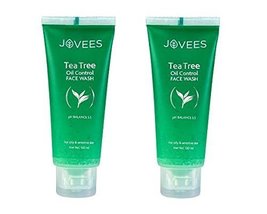 Jovees Tea Tree Oil Control Face Wash, 120 g -Pack of 2 - $18.30