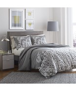Full / Queen 100-percent Cotton Comforter Set with Grey White Floral Bra... - $286.09 CAD