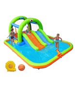 Inflatable Water Park With Blower, And Bouncy House With Double Slide Wi... - £297.33 GBP