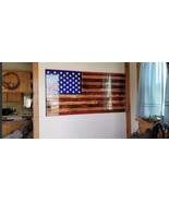 Rustic Wooden Color American Flag Wall Decor, Charred American Flag, Classic Ame - $139.99 - $299.99