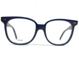 Celine Eyeglasses Frames CL5010IN 090 Blue Square Horn Rim 53-17-145 - £125.78 GBP