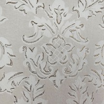 Vintage Wallpaper Sample Sheet Demask White Victorian Elegant Crafting D... - £7.82 GBP