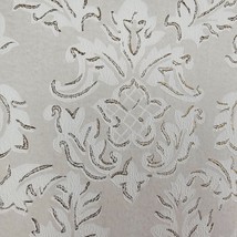 Vintage Wallpaper Sample Sheet Demask White Victorian Elegant Crafting Dollhouse - £7.78 GBP