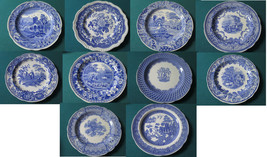 Spode England -THE Blue Room Collection Blue Transferware 10 1/2&quot; 1800s Pick 1 - £43.90 GBP