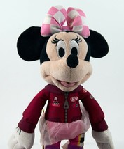 Disney Plush Minnie Mouse Auto Race Car Suit With Tutu 89 Stuffed Doll 10&quot; - $6.99