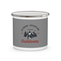 Personalized Enamel Camping Mug for Adventure Lovers | Durable &amp; Stylish 12oz Cu - £16.42 GBP