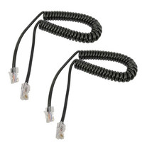 2X 8 Pin Rj-45 Modular Coiled Cable For Icom Hm-98 Hm-133 Microphone For... - £20.76 GBP