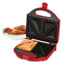 Salton Essentials - Compact Sandwich Grill with Non-Stick Cooking Surface, Red - £27.58 GBP