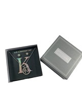 VTG Liz Claiborne Necklace Earring Set Letter K Initial Silver Tone Rhinestones - £11.76 GBP